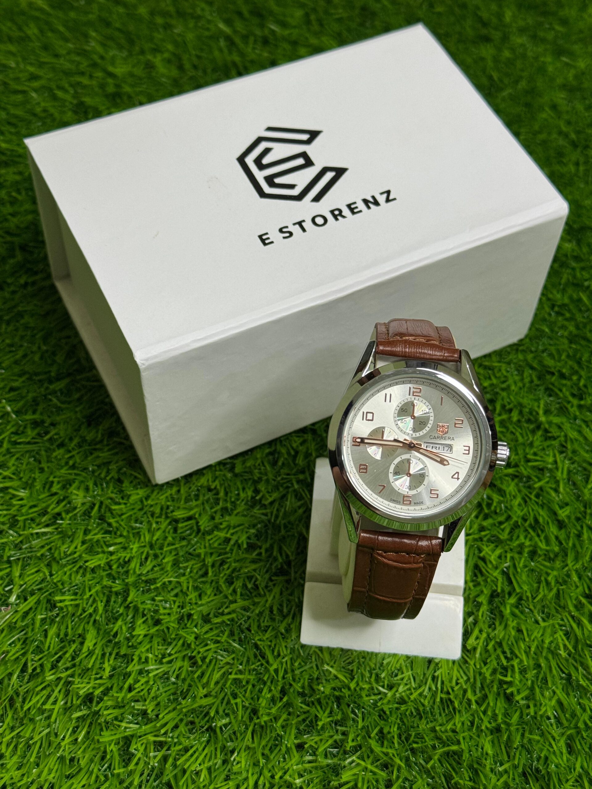 TAG Heuer Carrera Day-Date Watch – Leather Strap Edition - Image 2