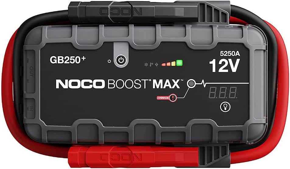 NOCO Boost Max GB250: 5250A UltraSafe Jump Starter – 12V Lithium Battery Booster Pack, Portable Jump Box, Power Bank & Jumper Cables - for 16L Gas and Diesel Engines - Image 4