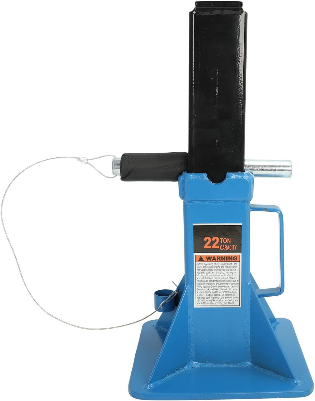 22 Ton (44,000 lbs) Jack Stands (1 Pair), Heavy Duty Pin Type Professional Car Jack Stand with Lock,Wide Base Safety Design for Supporting Trucks, Trailers and Equipment,Blue - Image 7