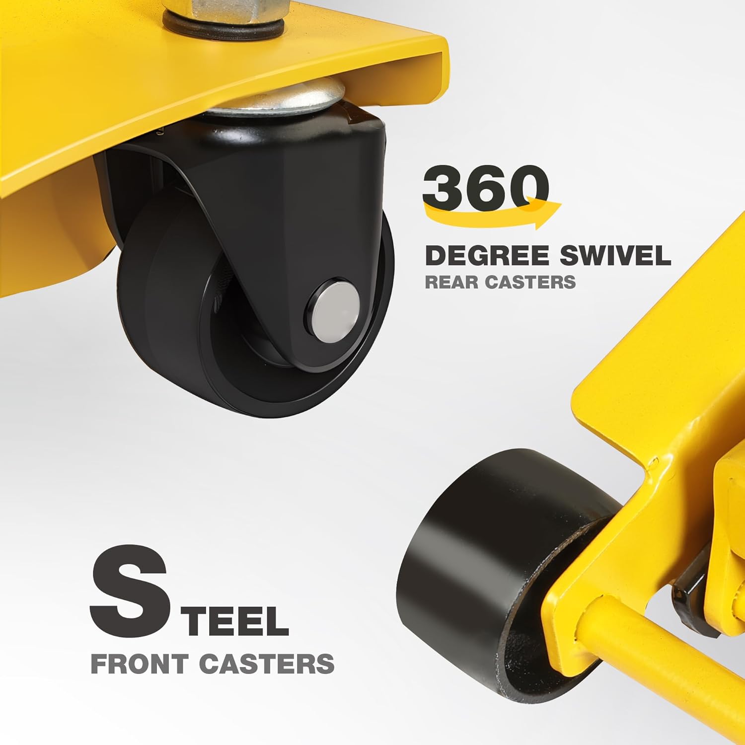 YELLOW JACKET Low Profile Floor Jack with Dual Pumps Quickly Lift Hydraulic Car Jack with Pad, 4 Ton (8,800 lb) Capacity - Image 6