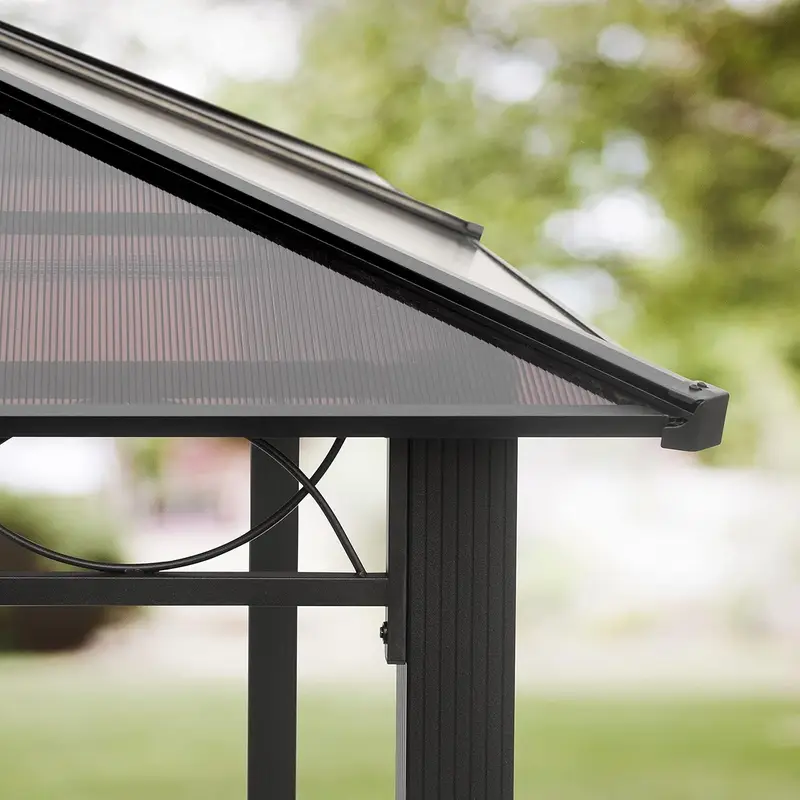 3×3,65m Tuinpaviljoen grey Polycarbonaat platen Gazebo Tuin, Patio Tenten, Paviljoententen, Trouwpaviljoen - Image 3