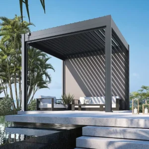 Perogla Rockford Basic aluminium pergola met lamellen 3 m manueel