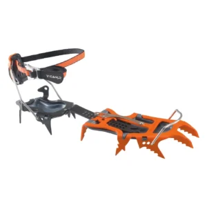 Crampons alpins (12 pointes, auto/semi‑auto, plaques antibottage)