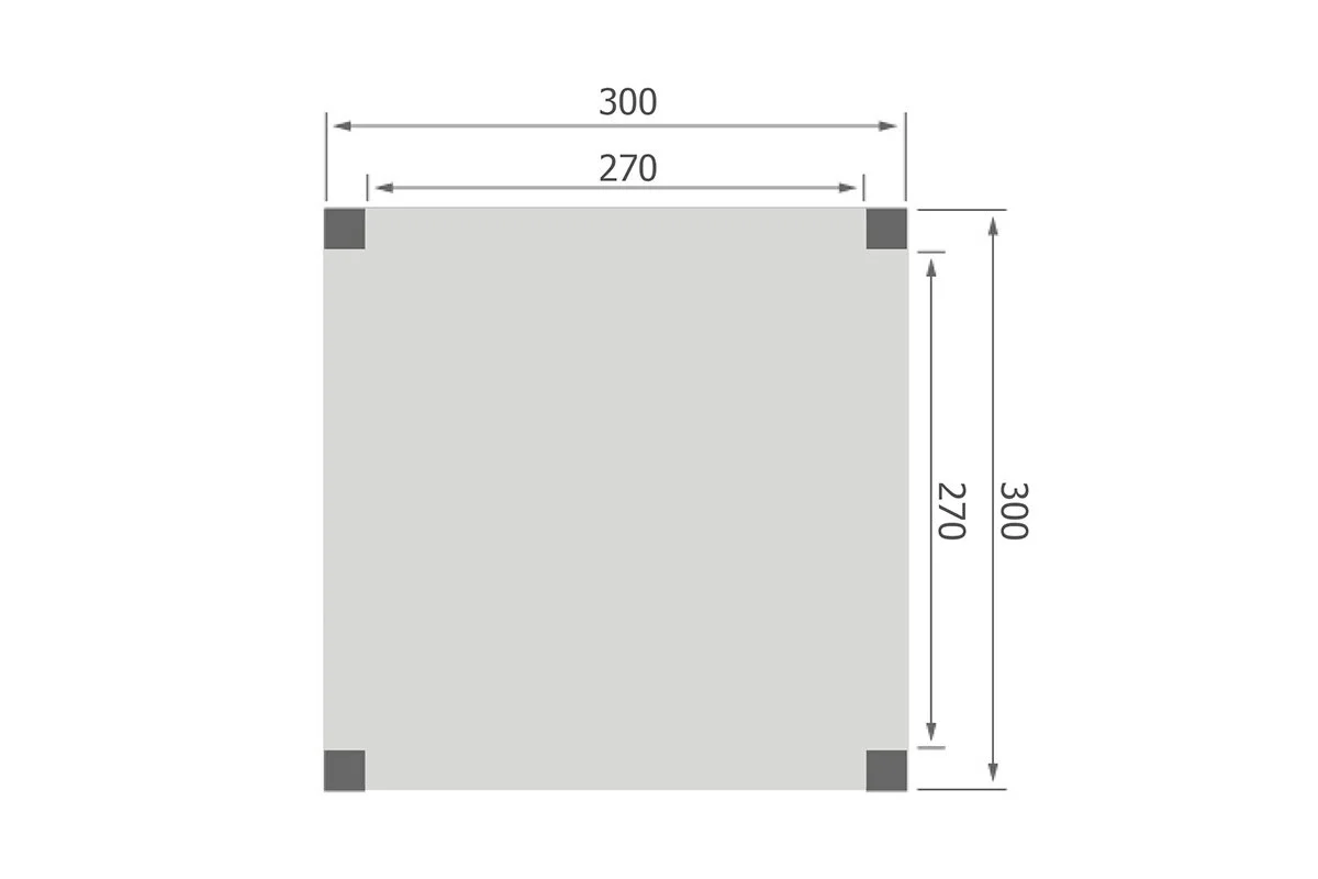 Overkapping Base Serie 1 Douglas 300 x 300 cm - Image 5